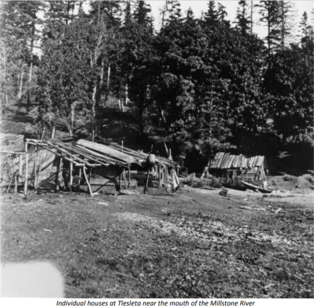 Snuneymuxw houses Millstone R ca 1890